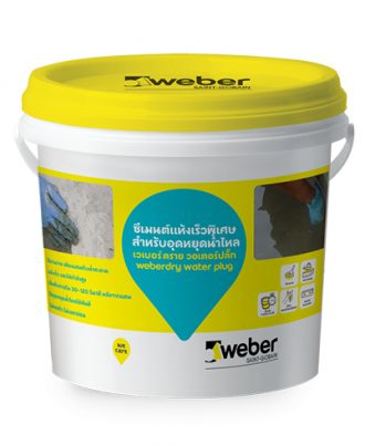 weberdry water plug ซีเมนต์สำหรับอุดหยุดน้ำไหล 4.5kg. สีเทา